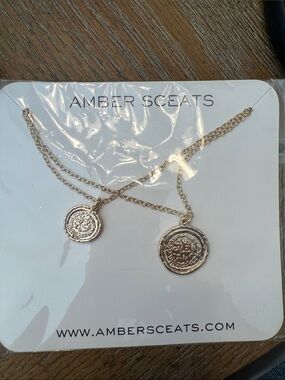 Amber Sceats Gold Layered Coin Necklace